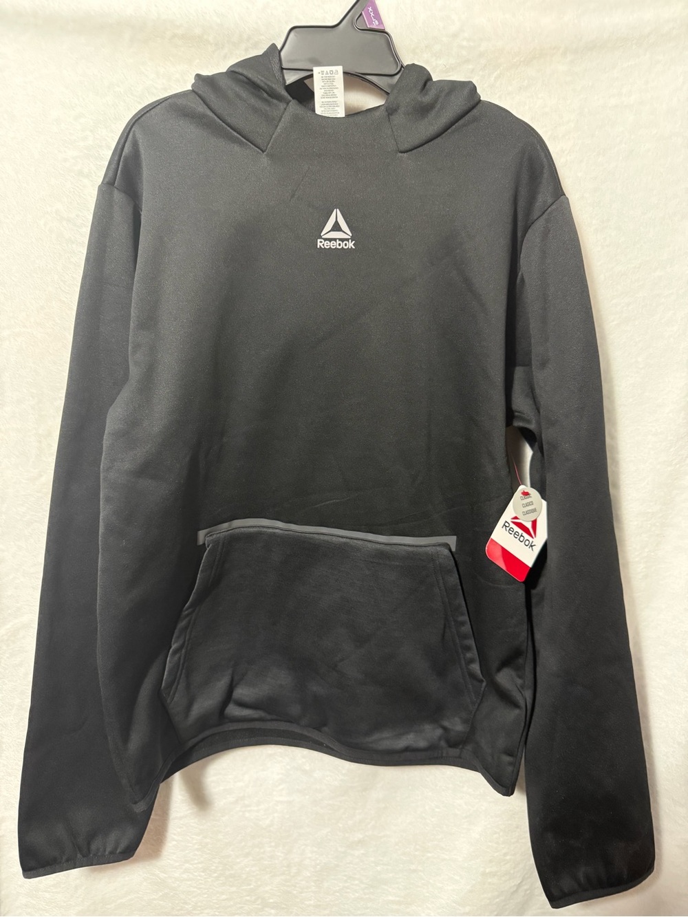 Reebok Black Hoodie with Small Chest Logo